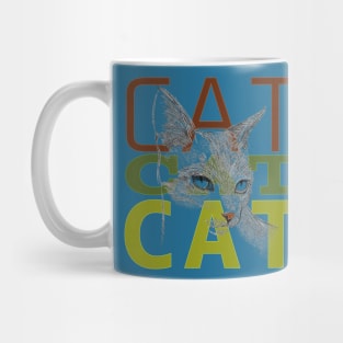 cat drawing Mug